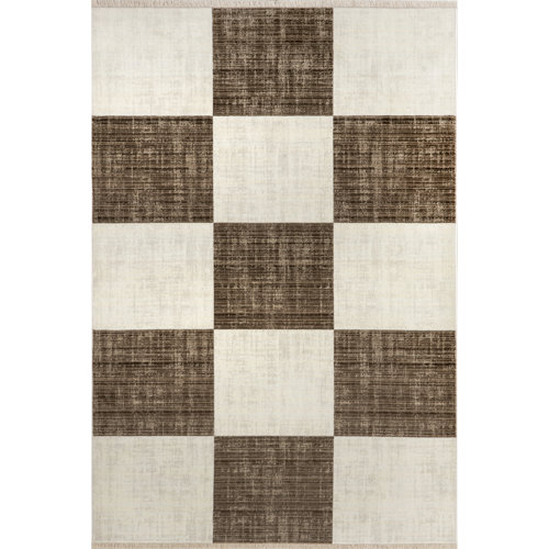 Lauren Liess x Rugs USA Checkerboard Fringed Area Rug & Reviews Wayfair